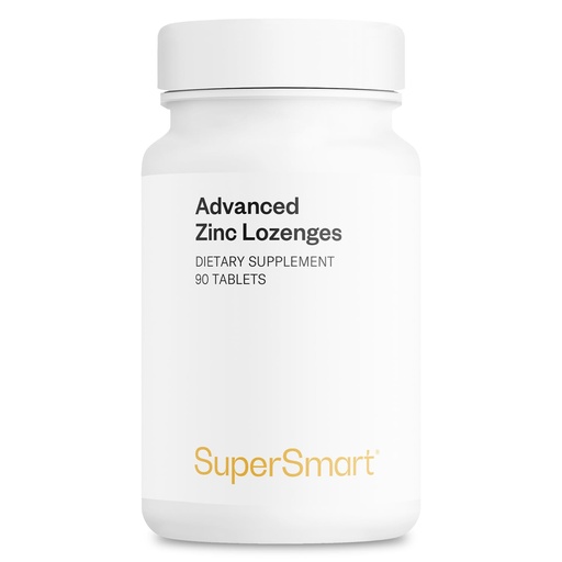 [BRSRO2Y7CJ5QYCI3] Supersmart - Advanced Zinc Lozenges 10mg per Day (Mint Flavored) Highly Bioavailable - Zinc Bisglycinate | Non-GMO & Gluten Free - 90 Tablets