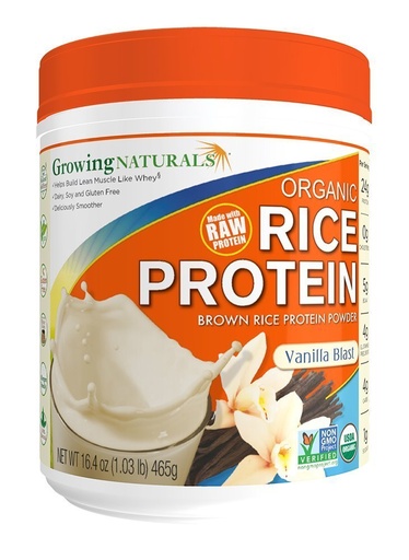 [BRSWIE3YBV4AGDLC] Organic Raw Rice Protein - Vanilla Blast - 16.4 oz