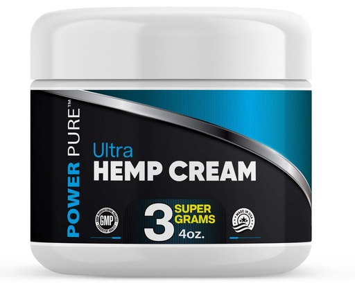 [BRSWYBIBDF6Q4YA7] Power Pure 3000MG Hemp Cream 4 Ounce. Do Not Be Fooled by other Hemp Creams Making False Claims of 240,000,000MG. 24 Hour Effect