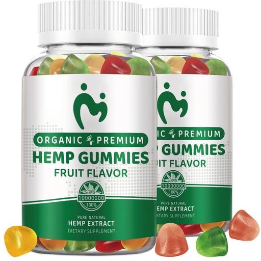 [BRSRGFT4B4FAIE3K] (2 Pack) Hemp Gummies for Sleep, Pain, Relaxation & Anxiety - Natural Pure Extra Strength Hemp Oil Extract