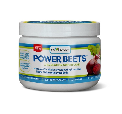 [BRSWECQPO4IWAYDF] Nu-Therapy Power Beets - Super Concentrated Circulation Superfood - Dietary Supplement – Delicious Acai Berry Pomegranate Flavor – Non-GMO Beet Juice Powder - 30 Servings, red, 5.8 Ounce (Pack of 1)