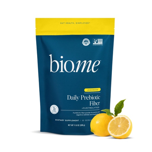[BRSRABL4DF5QGETA] Bio.me Daily Prebiotic Fiber Lemonade with Electrolytes - 7g Per Serving - Soluble Fiber Supplement Powder for Women & Men - Digestive Health, Gut Health & Hydration - Sugar Free - 30 Servings