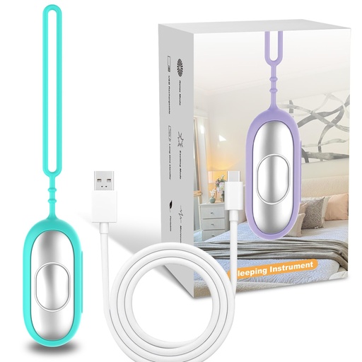 [BRSRGFD6BUMA2ALB] Handheld Sleep Aid Device- Sleep Anxiety Device for Relieving Anxiety and Stress, Improves Slumber for Adults and Students, 5 Adjustable Levels, USB Rechargeable, Easy to Carry（Orange & Blue） (Blue)