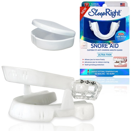 [BRSREFINCEMBMH3L] SleepRight Snore Aid – FDA Cleared for Snoring – Anti-Snoring Device – Adjustable Snore Stopper for Men and Women – Comfortable Snoring Solution – Effective Snore Reducing Aid That Works