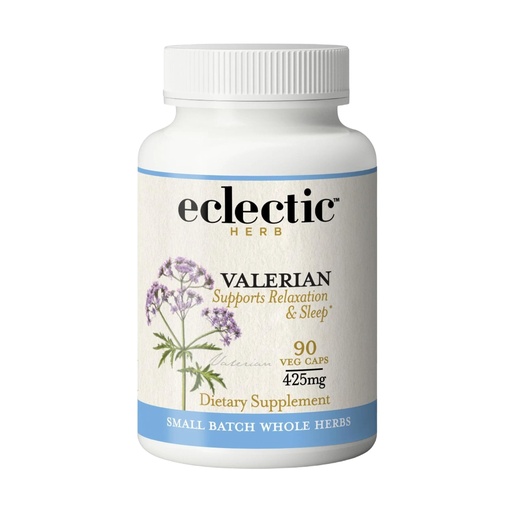 [BRSWIY33PJ4RO3L2] Eclectic Herb - Valerian Capsules | Natural Relaxation + Sleep Support | Herbal Supplement | Vegan, Non-GMO, Gluten Free, Freeze-Dried (90 CT | 425 mg)