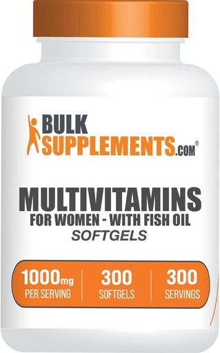 [BRSRMAIQCMGWOELV] BulkSupplements.com Qadınlar üçün Multivitamin Softgels - İdman ilə Qadın Multivitamin, Multimineral Supplement, Fish Oil ilə - Gluten Free, 1 Softgel onlayn, 300 Count (Paket 1)