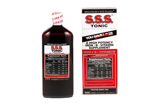 [BRSWIYQ3PICBUC3O] S.S.S. Tonic – High Potency Iron Supplement with B1, B2, B3 Vitamins – 20 fl oz Liquid Formula for Energy, Vitality & Wellness – Easy-to-Take, Iron-Rich, Made in USA, for Women & Men