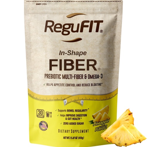 [BRSWYAD6CMIBUAL6] Prebiotic Fiber Supplement Powder – Soluble and Insoluble Fiber with Flaxseed, Psyllium Husk, Oat Bran and Omega-3 for Digestive Health and Regularity, Natural Pineapple Flavor, 30 Servings