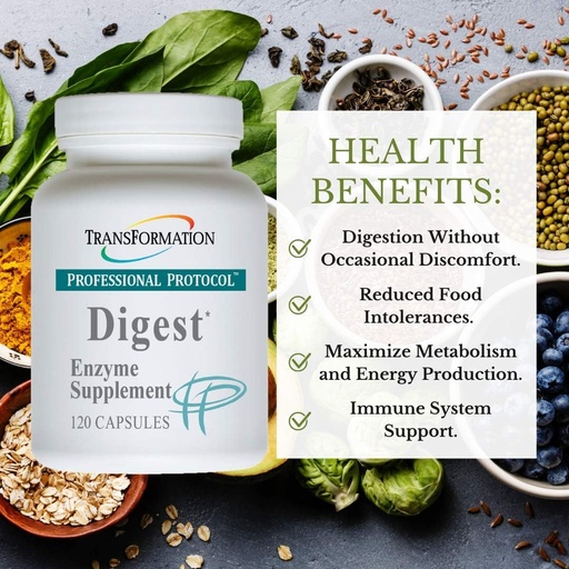 [BRSWIZYYCB4WGFTY] TRANSFORMATION THE GENESIS OF GOOD HEALTH Enzyme - Digest Wellness Supplement, Supports Digestive & Immune System Health, Aids Digestion of Lipids to Enhance Performance of Pancreas & Liver, (120)