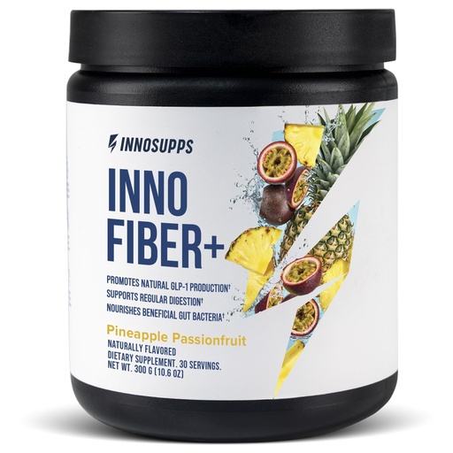[BRSRGHQDPIIAODY6] Inno Fiber+ Daily Fiber Supplement for Women and Men, 3-in-1 Pre + Pro + Postbiotic Formula, Supports Digestive Health, Gut Comfort & Fullness, Easy-Mix Soluble Fiber Powder (Pineapple Passionfruit)