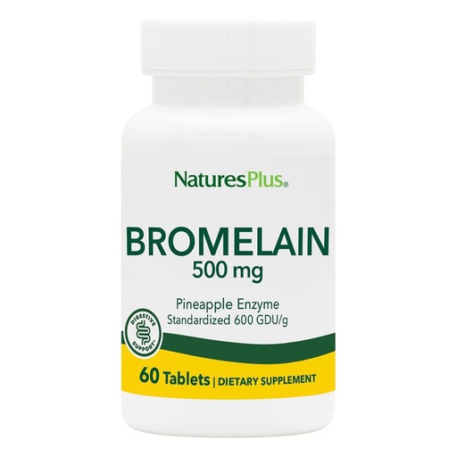 [BRSWIYT3PMDWMALO] NaturesPlus Chewable Bromelain - 60 Tablets - Natural Proteolytic Enzyme Supplement - Supports Digestion, Joint & Muscle Health - Vegan, Gluten Free - 60 Servings