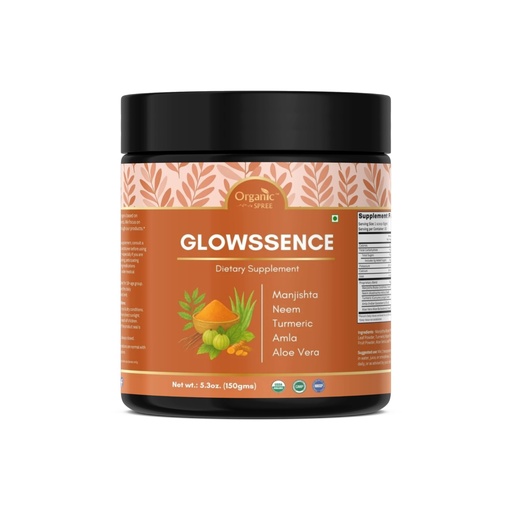 [BRSREBTRCMBW2D3U] Organic Spree Glowssence - 150 g (5.3oz) | USDA Organic Certified | Ayurvedic Herbal Blend of Manjishta, Amla, Aloe vera, Turmeric, Neem | Promotes Clear and Healthy Skin*