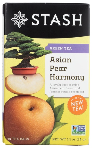 [BRSWGFQNO4MGEEI7] Asian Pear Harmony GreenTea Stash Tea 18 Bag
