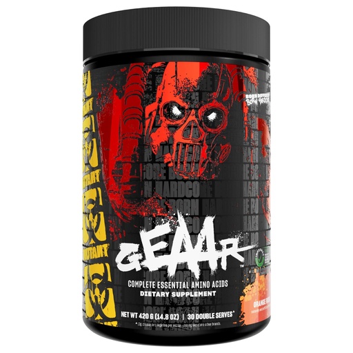 [BRSROZIBBMIGYYL6] Mutant GEAAR - 9.4g of EAA Powder + Arginine, 7g BCAAs, 4g Leucine, Electrolytes, Coconut Water, 30 Servings (Orange Rush)