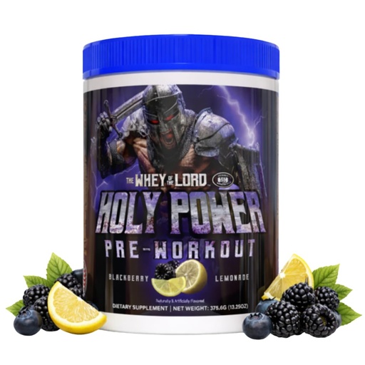 [BRSRGEIZCN7G2CLP] Holy Power Preworkout Powder Supplement, Energy, Focus, Endurance, Strength, Workout Fuel (BlackBerry Lemonade)