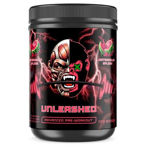 [BRSRAHYRCQFRMELK] APE-X Unleashed Pre Workout Powder | High Stim Energy, Nitric Oxide Pumps, Enhanced Endurance & Focus | L-Citrulline, Beta Alanine, Alpha GPC, Caffeine | 40 Servings (Watermelon Splash)