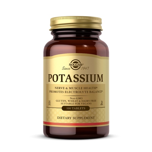[BRSWIYQ3DEMWYYLA] Potassium Gluconate Solgar 100 Tabs