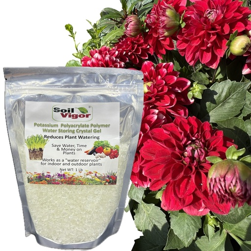 [BRSRAC33CMBAKAA7] Potassium Polyacrylate – Super Absorbent Water Retaining Crystals for Plants, Lawns & Gardens – Saves Water, Labor & Costs (1, Pounds)