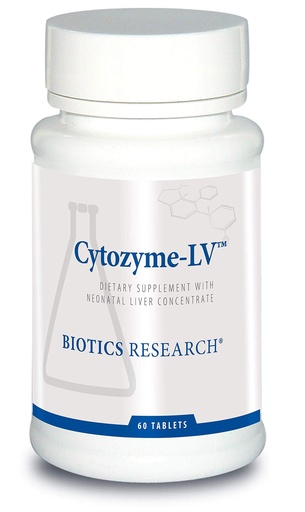 [BRSWIGIDAIAWYFLM] BIOTICS RESEARCH Cytozyme LV Neonatal Liver, Supports Healthy Liver Function and Serum Albumin, Excellent Source of B Vitamins and Iron, SOD, Catalase, Potent Antioxidant 60 Tablets