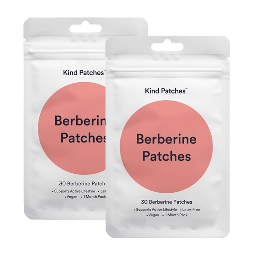[BRSRGHYCDN6WMDTL] Kind Patches Berberine Patches with L Glutamine, Chromium, Pomegranate and Cinnamon - 2 Pack, 60 Patches