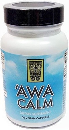 [BRSROGA2CEBAAGQ7] ‘Awa Calm Capsules - Kava-Based Herbal Supplement with 30% Kavalatone, Calamus Root, Passion Flower, Lemon Balm & Hops (120 Capsules)