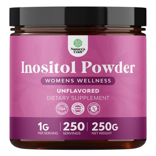[BRSREZD2PMGQK2D3] Premium Myo-Inositol & D-Chiro Inositol Powder - Fertility Support Supplement with Myo Inositol - Restore Hormone Balance & Clarity - Provides Ovarian Support - Inositol Supplement for Women - 250g