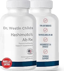 [BRSRMBL3OUNRY332] Dr. Westin Childs Hashimoto’s Ab Rx | Organic Black Cumin Seed Nigella Sativa for Immune, Thyroid Antibody Support, Digestion, TPO & Thyroglobulin, Omega 6, 7, 8, Thymoquinone, Selenium - 120 ct