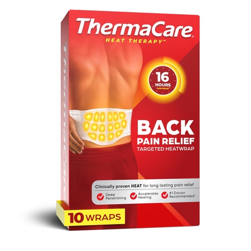 [BRSW2CYCCV4BACYU] ThermaCare Advanced Back & Hip HeatWraps, Long-Lasting, Disposable Heat Therapy for Lower Back Pain, Muscle Soreness, & Herniated Discs, Drug-Free (L-XL, Pack of 10)