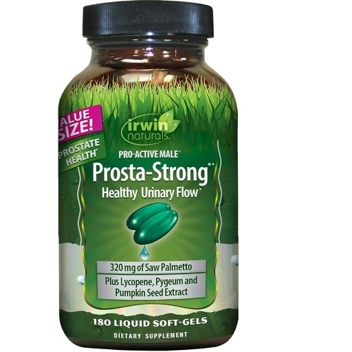 [BRSWIZY2OUIRGAY7] Irwin Naturals Prosta-Strong - 180 Softgels - Prostate Health Support with Saw Palmetto, Lycopene & Pumpkin Seed - Supports Urinary Flow