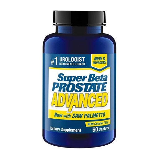 [BRSRACY6BBYWMYDZ] SUPER BETA PROSTATE Advanced with Saw Palmetto - Prostate Health Supplements for Men, Bladder & Urinary Support with Beta-sitosterol, Reishi, Saw Palmetto, Vitamin D, Zinc Oxide, Selenium - 60 Count