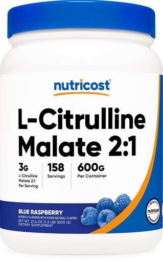 [BRSWKH3ZDMJQKG3B] Nutricost L-Citrulline Malate 2:1 (600 Grams) (Blue Raspberry)