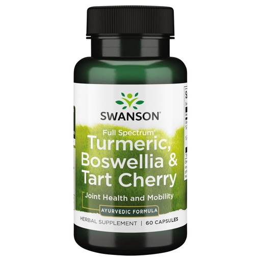 [BRSWIGD4A4AWGHDG] Swanson Full Spectrum Turmeric Boswellia & Tart Cherry Joint Function & Support 60 Capsules