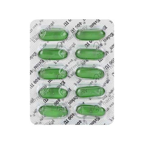 [BRSWKHAICIHWCFT7] 100 Evion Vitamin E Capsules For Face,Hair,Acne,Nails,General Health Glowing Skin 400mg