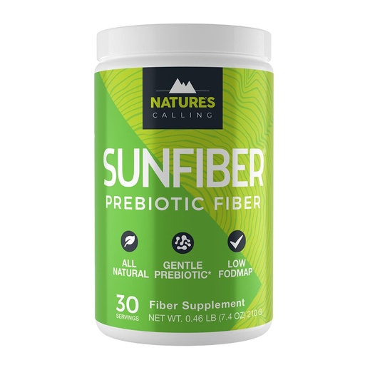 [BRSW2EDRDFYWGYL4] NATURE'S CALLING All-Natural Fiber Supplement | Gentle | Non-GMO | Low-FODMAP | Sunfiber | Prebiotic, 30 Servings (7.4 oz)