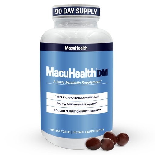 [BRSRABT6OABRGHLD] Macuhealth Daily Metabolic Triple Carotenoids, with EPA/DHA Omega-3 - Vital Minerals with Zinc – 180 Softgels for Long-Lasting Use