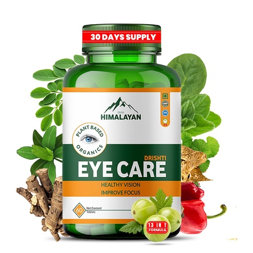 [BRSRAGAZBEDWEHLU] Divya Himalayan Plant-Based Drishti Eye Care Supplement, 60 Tablets, Supports Eye Health & Vision, Herbal Blend with Lutein, Capsules