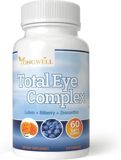 [BRSRACA3AAAWYDYY] Total Eye Complex with Lutein, Bilberry & Zeaxanthin - Support Eye Health & Visual Acuity (120 Capsules)
