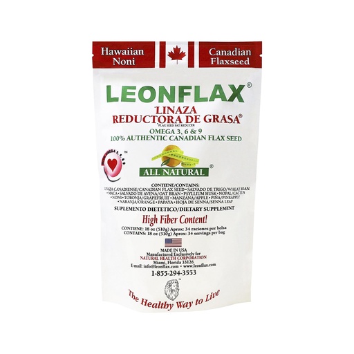 [BRSWIYACAR4GIDQZ] Leonflax, 100% Authentic Canadian Flax Seed, All-natural, High Fiber Content, Dietary Supplement to Improve your Digestive Health, 18 Oz, Bag