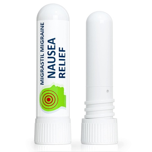 [BRSWGFL3CINGYCDP] Basic Vigor Migrastil Nausea Inhaler (2-Pack) - Pocket Size Aromatherapy Stick for Queasiness - All Natural, Fast Acting Help