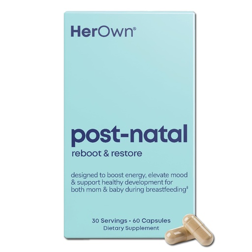 [BRSREGQ3OUHGCE3V] Her Own Post-Natal Vitamins - Boosts Hair Recovery, Milk Supply, & Wellness – B Vitamins, Postpartum Recovery Essentials, Daily Supplement for Breastfeeding Moms, Easy-to-Swallow, 60 Capsules