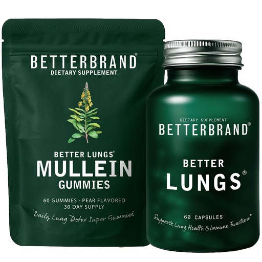 [BRSROGAEDN6QIEQ7] Betterbrand Better Lungs Health Pack - BetterLungs & Mullein Gummies - Complete Respiratory Wellness Pack: BetterLungs & Mullein Gummies - 30 Day Supply