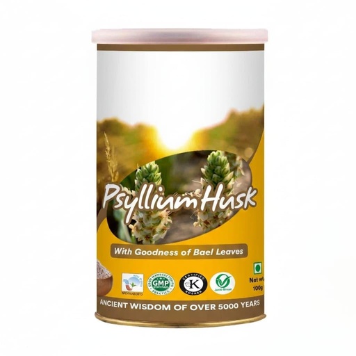 [BRSRABTQAUIAMGY4] Isabgol Whole Psyllium Husk Powder - 100g, With Dietary Fiber, Supports Heart Health & Digestive System, Gluten Free, Non-GMO