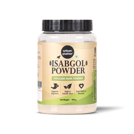 [BRSWGZIRA55BEFDL] Urban Platter Isabgol Powder, 600g (Finely Milled Psyllium Husk, Rich in Dietary Fibre, Supports Digestive Health, Nature's Soluble Fibre)