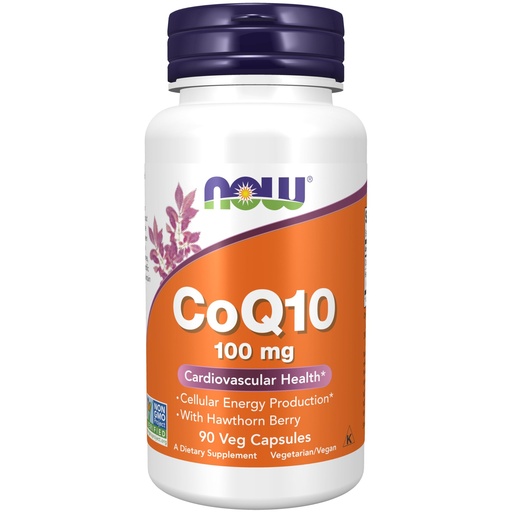 [BRSWIY32BQIRODTM] NOW Foods Supplements, CoQ10 100 mg with Hawthorn Berry, Pharmaceutical Grade, All-Trans Form produced by Fermentation, 90 Veg Capsules