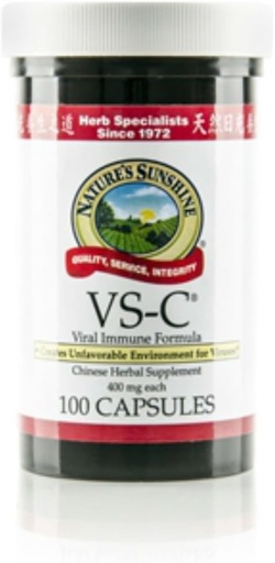 [BRSWIYALOMABEFA7] Naturessunshine VS-C Supports Immune System Chinese Herbal Supplement 100 Capsules (Pack of 2)