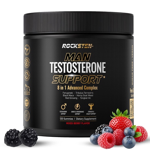 [BRSREFD2BUNWMHTJ] Testosterone Booster Gummies for Men - Enhancement Chews to Boost Testosterone for Energy Stamina Performance & Workout Support - Male Health Enhancing Supplement for Libido & Muscle Growth