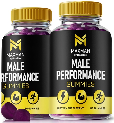 [BRSRAGQTAB7WM2D7] NutraRize (2 Pack) MaxMen Male Gummies – Premium MaxMen Formula for Men with Naturally Sourced Ingredients to Support Stamina, Drive, and Everyday Performance, Official Max Men Gomitas (120 Gummies)