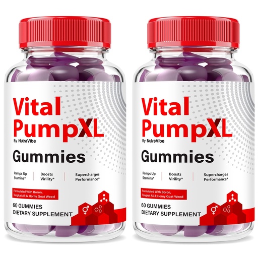 [BRSREZQROYCR62TO] (2 Pack Vital Pump XL Testo Gummies, Official Vital Pump XL for Men, Testo Gummies for Performance, Stamina, and Energy, Premium VitalPump Gomitas Review (120 Gummies)
