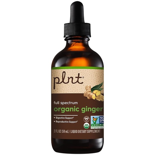 [BRSROYI3BZ4AKHLD] plnt Organic Liquid Ginger, Full Spectrum, Digestive & Reproductive Support, Alcohol-Free (2 fl. oz.)