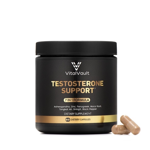 [BRSREGQZOEIBUYLH] 7-in-1 Testosterone Booster for Men, Natural Testosterone Supplement for Energy, Strength & Stamina with Tongkat Ali, Maca Root, Ashwagandha, Shilajit, Fenugreek, Zinc, 60 Capsules